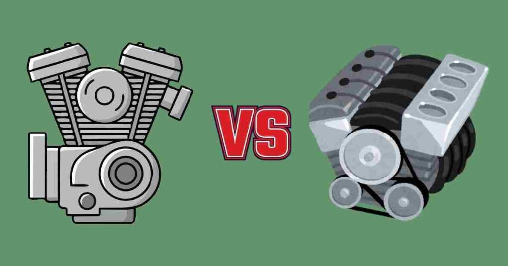 v-type engine vs inline engine