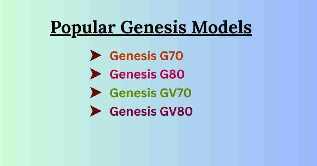 most popular genesis car brand